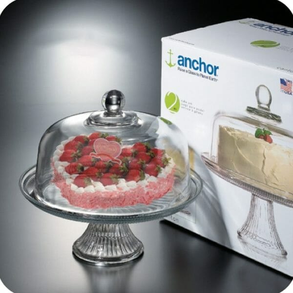 Base De Pastel Vintage Con Domo Para Postre Anchor Hocking - Image 3