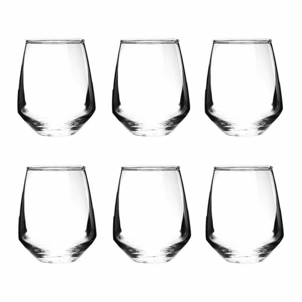 Vasos Whiskey Estilo Copa De Vidrio 465 Ml 15 Oz