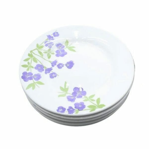 Vajilla Ceramica Plato Y Tazon Flores Para 6 Personas - 12 Pzas