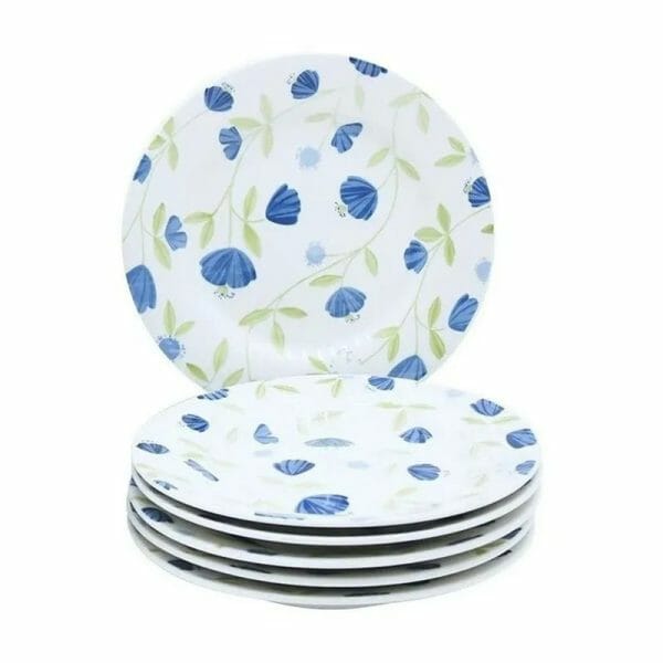 Platos Trinches Extendidos De Cerámica Decorado - 6 Pzas