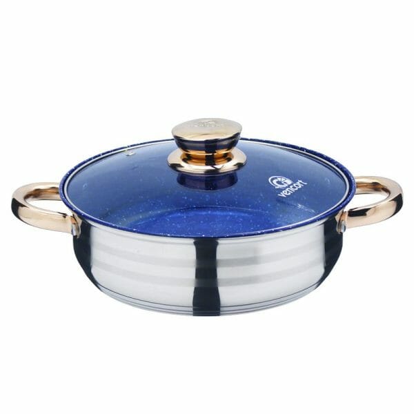 Olla Arrocera Con Antiadherente Acero Inoxidable 24 Cm 3 Lts