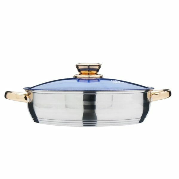 Olla Arrocera Con Antiadherente Acero Inoxidable 28 Cm
