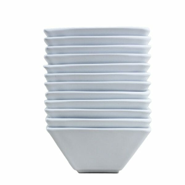 Tazones Para Ensalada Porcelana Cuadrado 600 Ml - 12 Pzas - Image 5