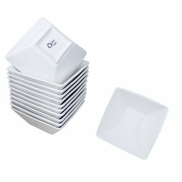 Tazones Para Ensalada Porcelana Cuadrado 600 Ml - 12 Pzas - Image 3