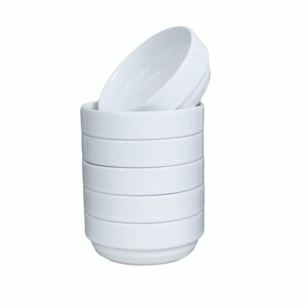 Tazón De Porcelana Blanca Brasileña Restaurante 400 Ml - Image 5