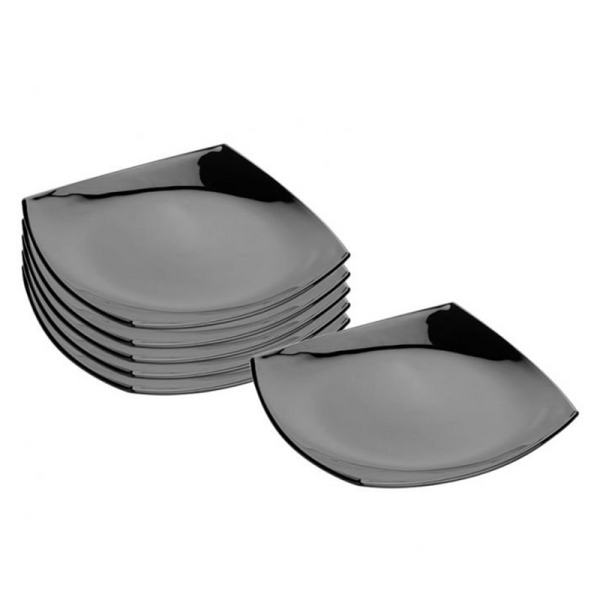 Platos De Vidrio Opal Frances Plato Postre Cuadrado 19 Cm - 6 Pzas - Image 3