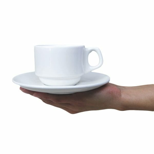Tazas y platos de porcelana de 220 ml de Vencort