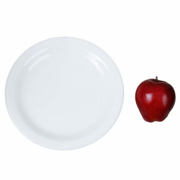Platos Postre 20 Cm De Porcelana Blanca Para Restaurante