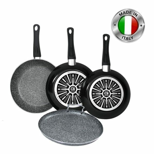 Sartenes Italianos Con Antiadherente Colors 24,26,28 - 3 Pzas