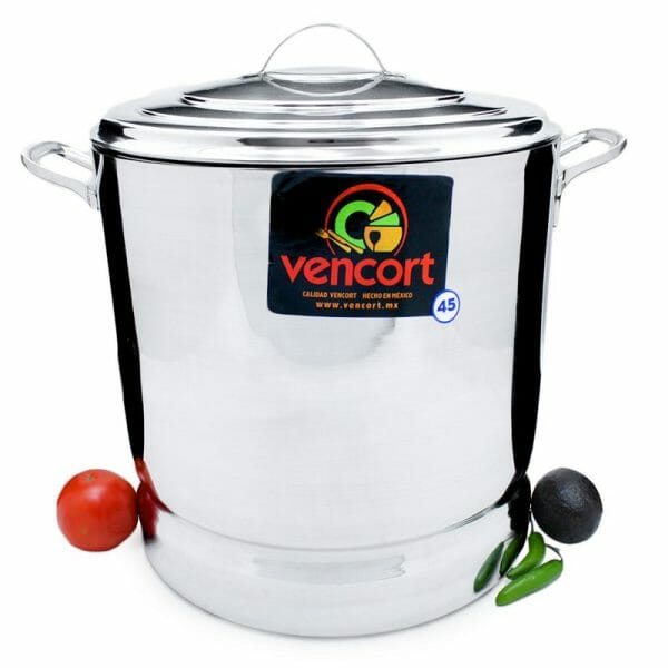 Olla Vaporera Grande De Aluminio Triple Fuerte Grueso 51 Lts