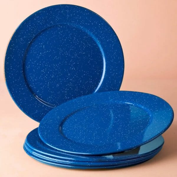 Plato De Peltre Azul Nevado Con Ala 32 Cm Cinsa - Image 2
