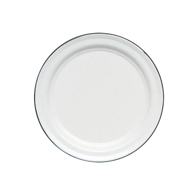Platos De Peltre Blanco Filo Negro 26 Cm Cinsa