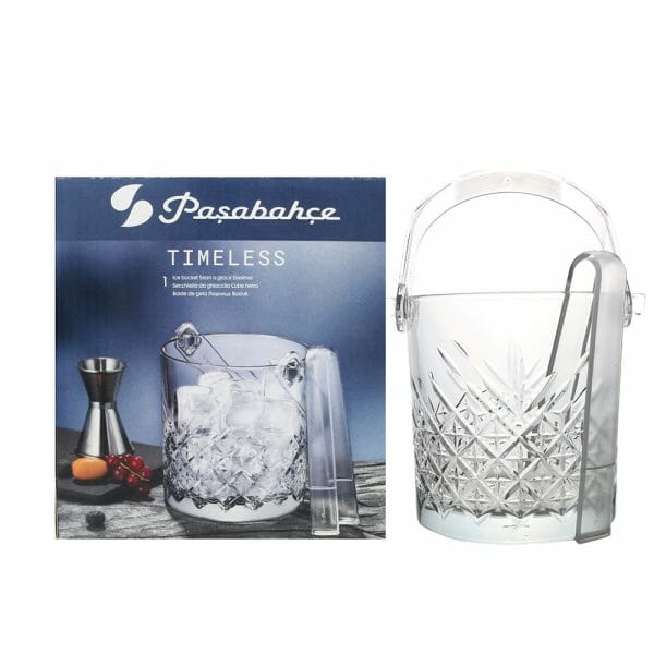 Timeless Hielera De Vidrio Con Pinzas 1 L Passabahce