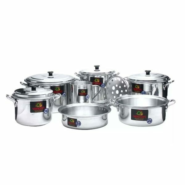 Bateria De Cocina Aluminio 12 Pzs Juego Cocina Sartén Y Olla