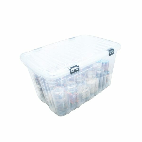 Caja De Almacenamiento Transparente Con Ruedas 120 Lts - Image 2