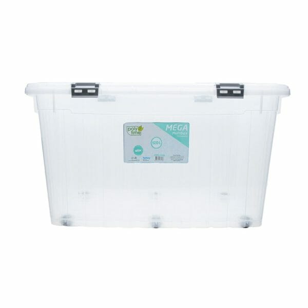 Caja De Almacenamiento Transparente Con Ruedas 120 Lts - Image 3