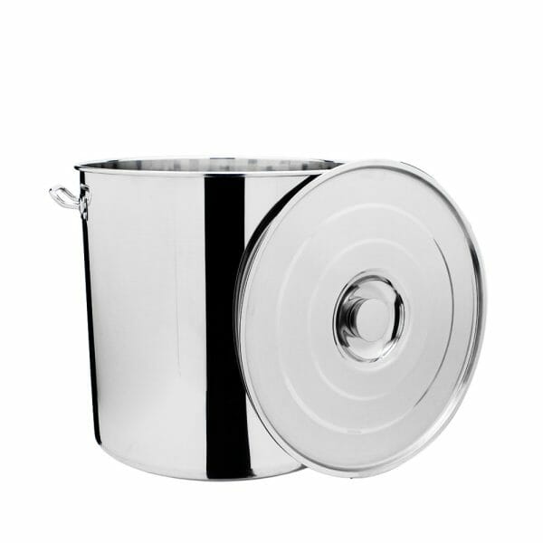 Olla Acero Inoxidable Con Tapa Profesional 70 Lts Vencort Color Gris