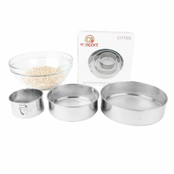 Set 3 Cernidoes Tamizador Acero Inoxidable Reposteria Cocina
