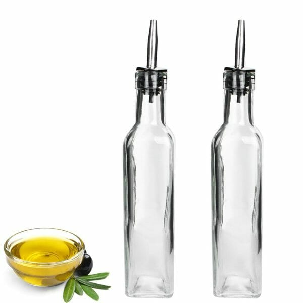 Aceitera Vidrio Con Tapa De Acero Inoxidable 300 Ml - Image 5