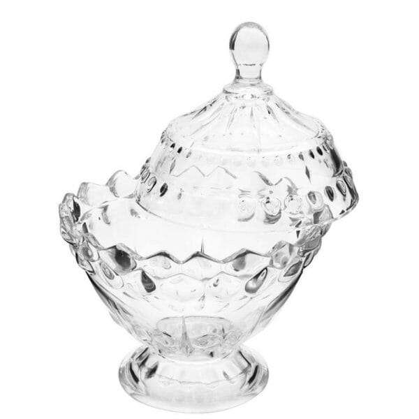 Dulcero Mini Tazón Bombonera Campana De Vidrio Y Tapa 900 Ml - Image 2