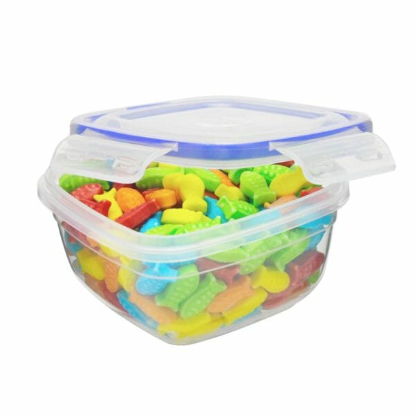 Herméticos Cuadrados Contenedor De Alimentos 275 Ml