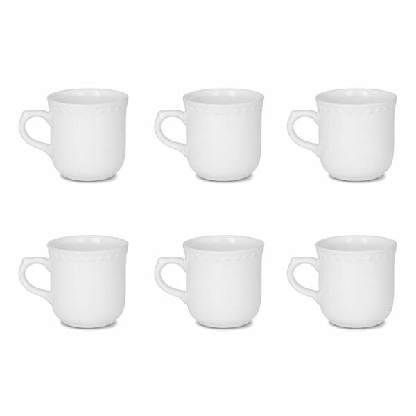 Taza De Cerámica Emboss Mauve Santa Anita 250 Ml