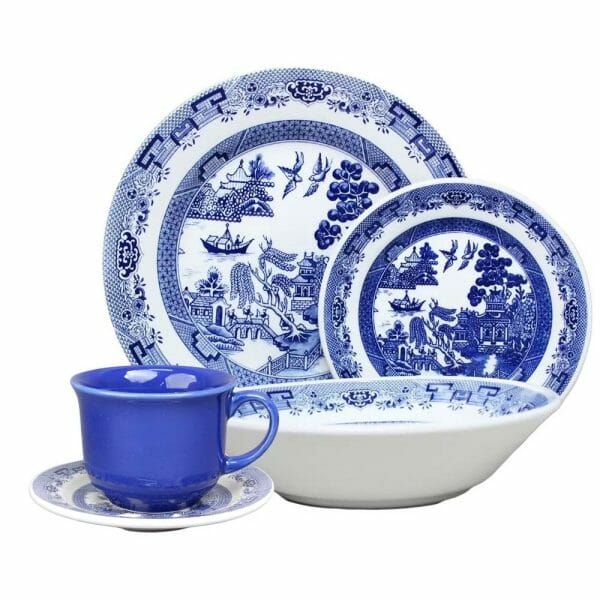 Vajilla Para 4 Personas 20 Pzs Cerámica Decorada Blue Willow Vencort