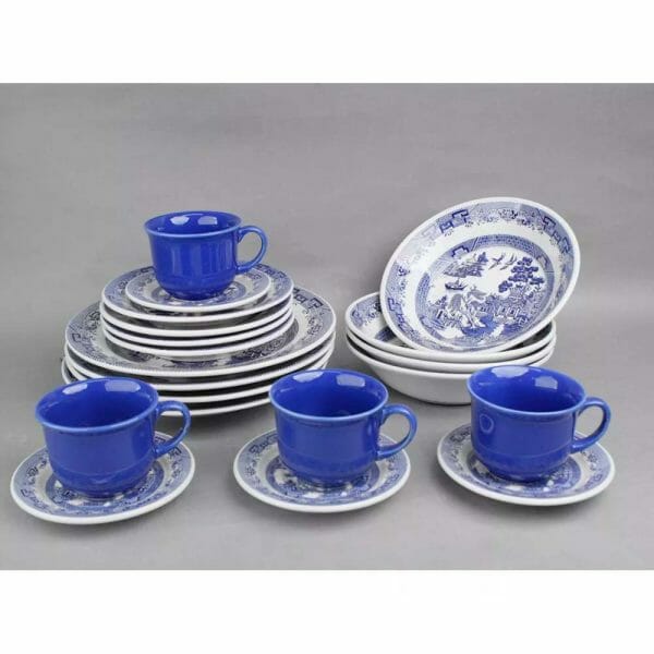 Vajilla Para 4 Personas 20 Pzs Cerámica Decorada Blue Willow Vencort - Image 2
