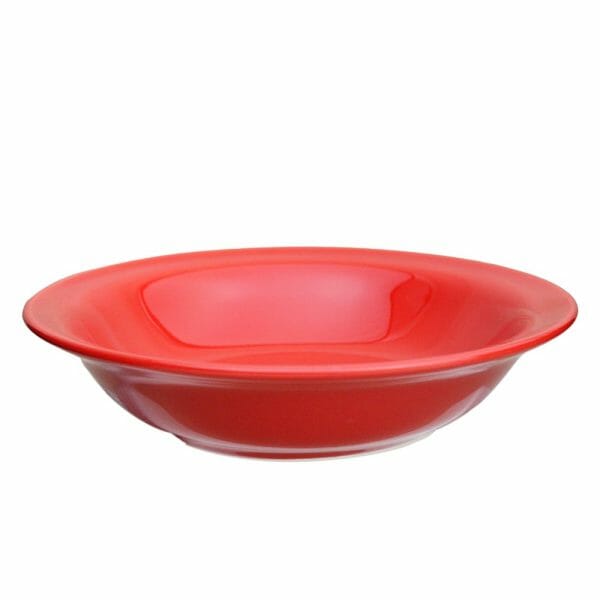 Platos Hondo Sopero Cerámica De Color Rojo 21 Cm Vencort - Image 3