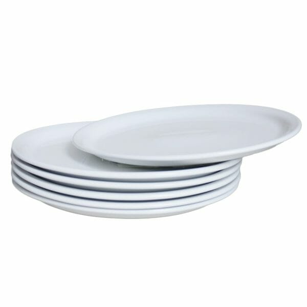 Platos Trinche Fuente Ovalado Porcelana Brasileña 30 Cm