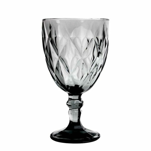 Copa Vino Agua Cristal Labrado Vidrio Color Humo - Image 4