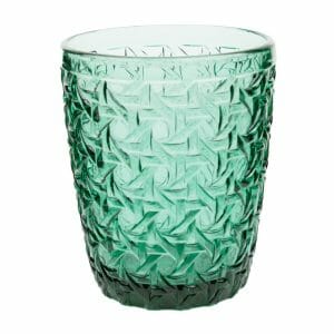 Juego 6 Vasos De Vidrio color Verde de 300ml