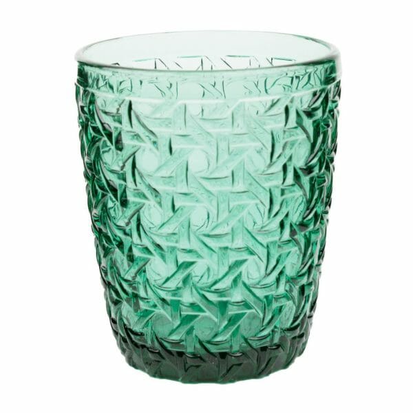 Juego 6 Vasos De Vidrio color Verde de 300ml