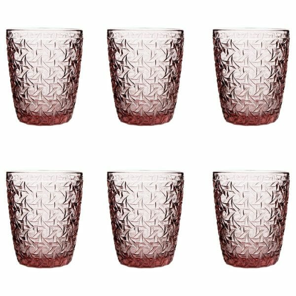 Set de 6 Vasos De Vidrio Elegantes 300ml ara toda ocasión