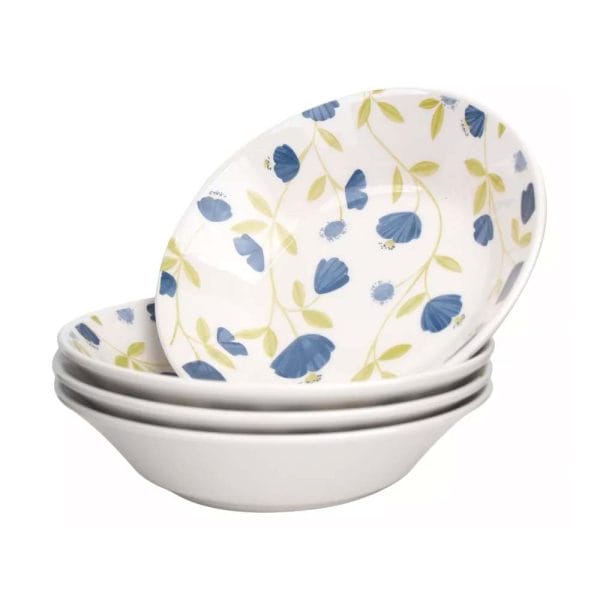Vajilla Ceramica 4 Personas 20 Pzs Decorado Flores Azules - Image 2