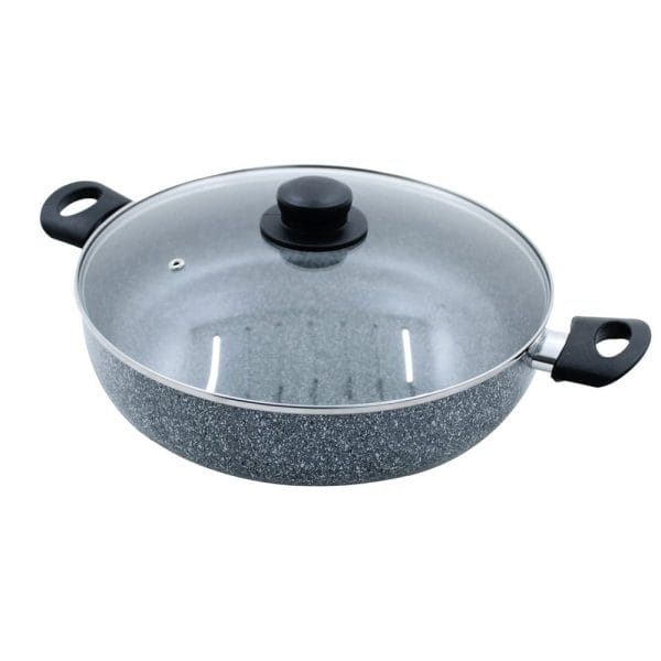 Olla Arrocera Italiana Antiadherente Granito 36 Cm 7.5 Lts