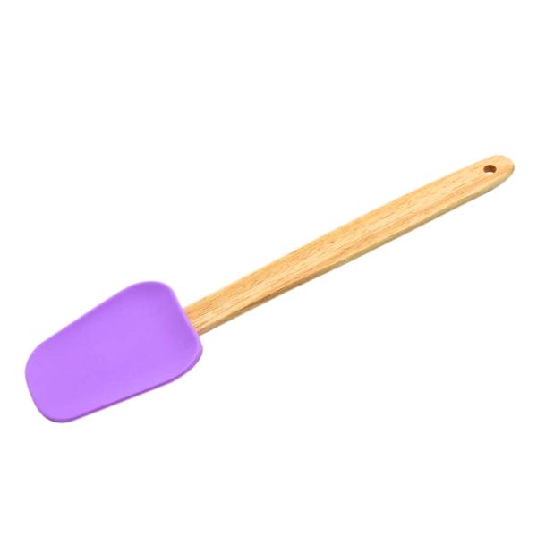 Cuchara Espatula De Silicon Mango De Madera 27 Cm Color Mix - Image 3