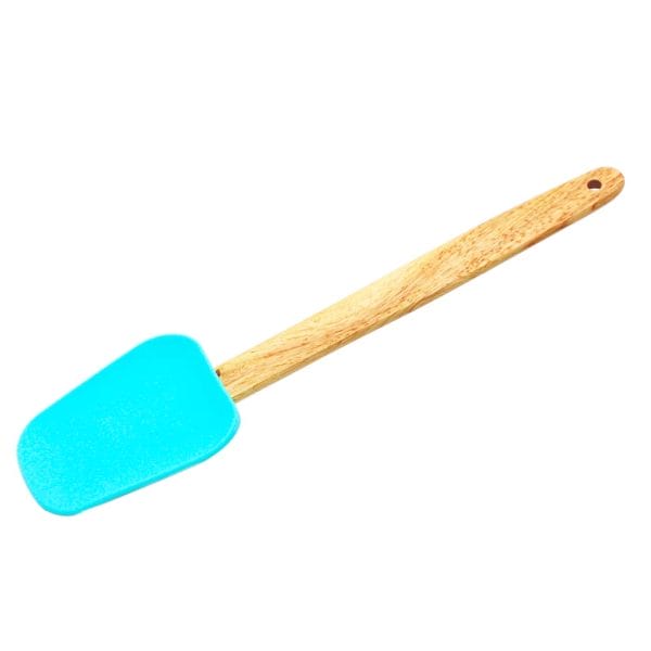 Cuchara Espatula De Silicon Mango De Madera 27 Cm Color Mix - Image 4