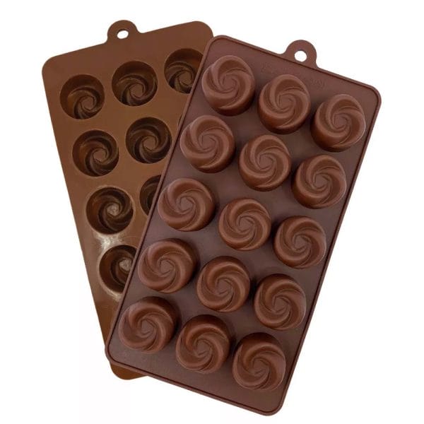 Molde De Silicon para 15 Chocolates Rosa