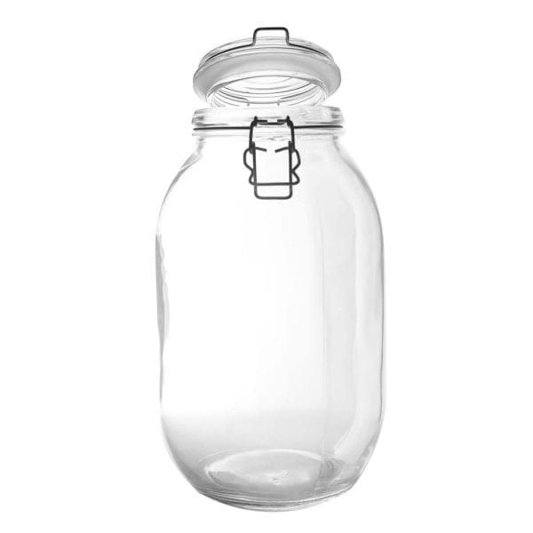 Frasco Hermético De Vidrio Tapa Con Broche 2.2 Litros