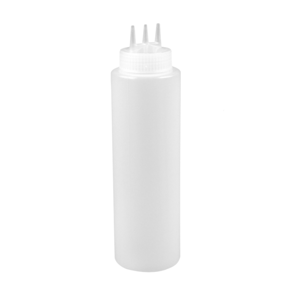 Botella Flexible De 3 Boquillas Para Aderezos /  32 Oz 950 Ml