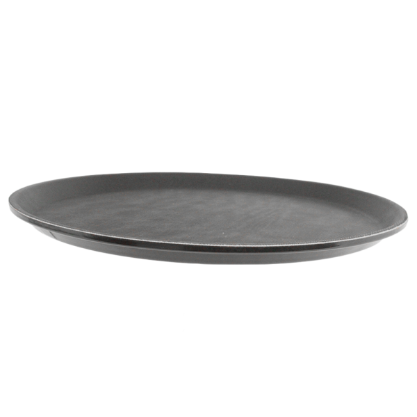 Charola De Mesero Fibra De Vidrio Negra / 14" Pulgadas 35 Cm