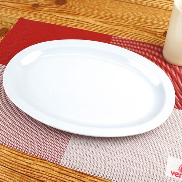 Plato Tampiqueño Ovalado Melamina 100% Blanco / 30 Cm - Image 3