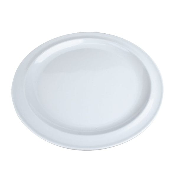 Plato Trinche De Melamina 26 Cm Blanco 100% Melamina