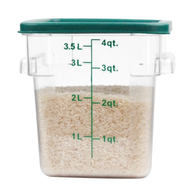 Contenedor Cuadrado De Policarbonato / 3.5 Litros 4 Qt