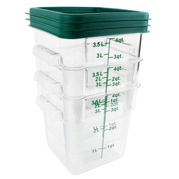 Contenedor Cuadrado De Policarbonato / 3.5 Litros 4 Qt - Image 2
