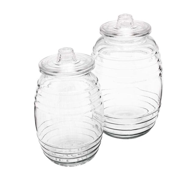 Juego De 2 Vitroleros Barril De Vidrio 3 Y 1.75 Litros