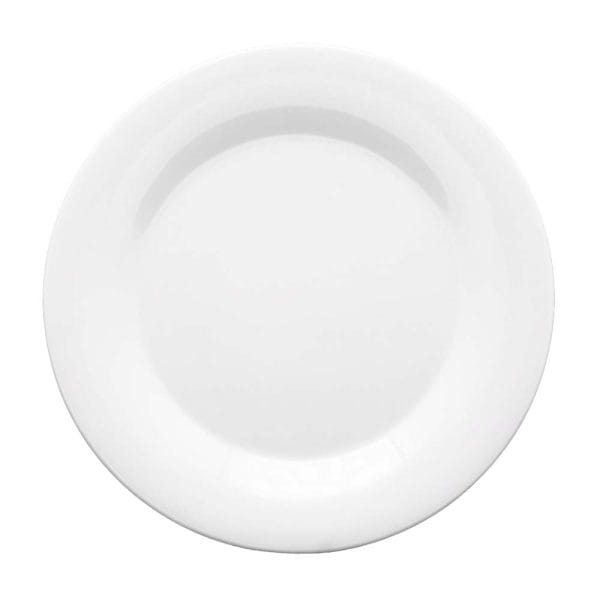 Plato Postre De Melamina Blanca Gruesa 20 Cm Vencort - Image 4