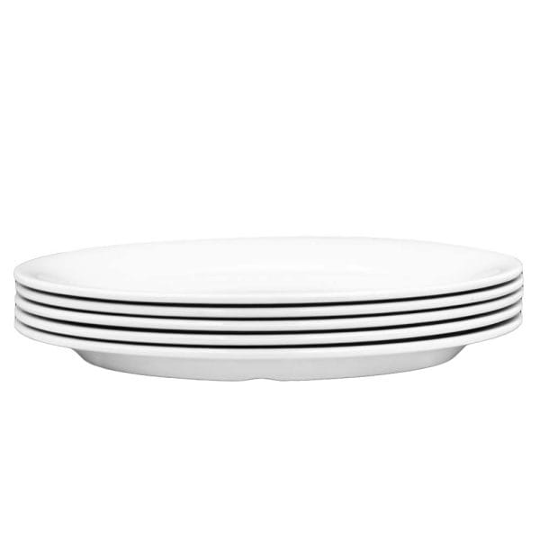 Platón Tampiqueño Ovalado Melamina Blanca 29 Cm