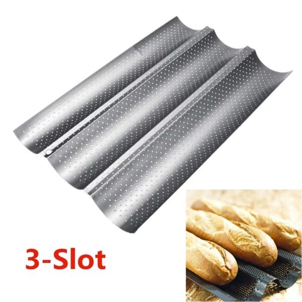 Molde Para Baguette Perforado 3 Cavidades / 38 X 24 Cm - Image 3